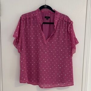 J.Crew Blouse Pink Short Sleeve